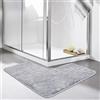SUYOPPM Tappetino da Bagno a Forma di L, Antiscivolo, Assorbente, Tappetino angolare per Doccia, Morbido, Lavabile in Lavatrice, Tappeto Curvo per Camera da Letto e Cucina
