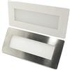 Zeitnet Inc. Faretto segnapassi LED 6W incasso luce muro cassetta 506 4000K bianco inox IP65 600 LUMEN luce bianco naturale