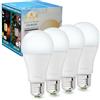 Wivety Lampadina LED E27 luce Fredda con Sensore Crepuscolare, Bianca Fredda 6000K 10W(70W Equivalent), 900 Lumen, Non-Dimmable, On/Off Automatica Lampadine LED per Portico, Garages, Giardino(4 Pezzi)