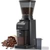 AMZCHEF Macinacaffè, macinacaffè elettrico con 48 livelli di macinatura, macinacaffè in grani con capacità di 250 g per caffè filtro, espresso, pressa francese, antistatico, interruttore a un pulsante