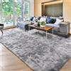 Tinyboy-hbq Tappeti Salotto Shaggy a Pelo Lungo Peloso Soggiorno Moderno Cameretta, Camera da Letto, Tappetino Antiscivolo (Grigio Bianco, 200 x 300cm)