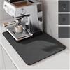 LIMNUO Tappetino per macchina da caffè, tappetino assorbente per piano di lavoro, tappetino assorbente per scolapiatti per bancone della cucina, sotto macchina da caffè (Grigio, 50 x 30 cm)