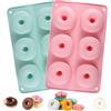 QWEPU Stampo in silicone per ciambella, stampi per ciambelle in silicone - stampi antiaderenti a ciambella, stampi in silicone per dolci e biscotti , per ciambella, per torte, bagel, muffin, adatto per lava