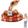 Zappi Co Serpente di peluche morbido e coccoloso Kids - Parte della collezione Safari Animal, perfetto per i bambini (lunghezza 180 cm) (Serpente di mais arancione/nero)