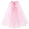 PHOGARY Mantello Principessa Bambina, Mantello Colorato Della Principessa Accessorio Accessorio Scialle Cape Ragazze da Carnevale Principessa Cosplay Costume Travestimento Compleanno Halloween Feste（Rosa M）