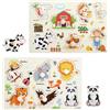 APOMOONS Puzzle in legno Montessori, giocattolo Montessori a partire da 1 anno, Puzzle a partire da 1 anno, 2 e 3 anni, giocattolo Montessori in legno con animali da fattoria