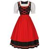 Duohropke Dirndl - Abito lungo da donna bavarese, con grembiuli Dirndl, 2 pezzi, elegante, costume tradizionale bavarese, abbigliamento tradizionale tradizionale, abbigliamento raffinato per
