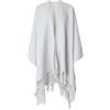 LIU JO Poncho con logo e maxi frange Non definito 06188 GRIGIO GHIACCI