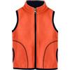 Yimutian Gilet in Pile Polare per Bambini e Bambine Giacca senza Maniche, con Colletto Alto, con Cerniera, per Ragazzi Ragazze Arancione 150