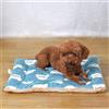 GOBIWM Materasso per letto per cani, multiuso, lavabile in lavatrice, coperta, tappetino per cani di taglia piccola, media e grande e gabbie per gatti (blu, S (30 x 50 cm)