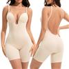 Slimers Backless Shapewear Controllo della pancia: Body modellante con scollo profondo a schiena bassa - Reggiseno snellente integrato modellante per tutto il corpo donna, Rosa pelle, Large