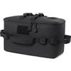 Torribaly Borsa da per esterni, per fornello a gas, contenitore per il trasporto, borsa da picnic, organizer per utensili da cucina, nero