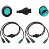 RUNCCI-YUN connettore di Prolunga Splitter a Y a 3Pin Ebike,Cavo Spina Femmina e Maschio 1 a 2 Connettore Impermeabile a 3 Pin