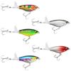 Godneei Set di 5 esche artificiali da pesca - 7,5 cm per pesce persico, luccio e trota - Design realistico con elica, gancio per trapano e scatola - Attrezzatura da pesca per acqua dolce e salata