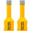 HIGHDRIL Punta per Trapano Diamantata - 2 Pezzi 10mm con Filettatura M14 Foratura Secco per Piastrelle in Porcellana Ceramica Granito Marmo Pietra Mattoni per Smerigliatrici Angolari