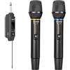 Depusheng Microfono wireless S2, microfono dinamico palmare, microfono per karaoke con ricevitore ricaricabile per feste di matrimonio, chiese e club (DPS-S2-2)
