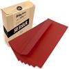 Japun - Buste (50 pezzi) - formato DL, 220 x 110 mm, rosso | Busta lunga da lettera in carta da 120 g/m², chiusura gommata, senza finestra, per inviti da scrivere e stampare