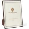 SEC OF FLORENCE 7373 /18x24 Cornice Portafoto in Argento Massiccio 925 con Retro in Legno Mogano