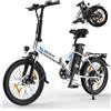 VARUN Bici Electrica Pieghevole, 20" Bicicletta Elettrica Uomo e Donna con Motore 250W 25KM/H, Li-Batteria, City E-Bike con Display LCD, 7 Velocità, Ebike con Pedalata Assistita