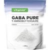 Vit4ever Gaba Pure - 540 g di polvere pura senza additivi - 100% acido gamma-aminobutirrico - 180 porzioni - vegan