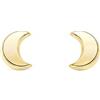 Monde Petit Orecchini per Bambini mezza luna - oro giallo 18k (750) - Scatola Regalo - Certificato di garanzia