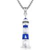 YueYuan Collana a forma di faro in argento Sterling 925