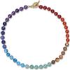 COAI Collana Chakra da Donna con Perline di Pietre Naturali Annodate a Mano, Collana da Donna con Pietre de 7 Chakra e Chiusura OT 8mm