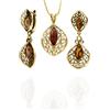 Copal Set Gioielli Da Donna In Argento Dorato Con Ambra E Collana Regolabile Stile Vintage
