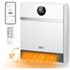 Dreo Intelligente Termoventilatore da Parete, Oscillazione a 30°, 2000W Termoventilatore da Bagno, Termostato Regolabile, Telecomando, 24H Timer, Installazione Interna Semplice, Compatibile con Alexa