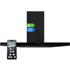 KKT KOLBE Cappa aspirante da parete 90 cm, in acciaio inossidabile, vetro nero, WiFi, spegnimento automatico, controllo touch, FLAT9006S