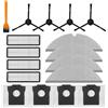 Generic Kit di accessori di ricambio compatibile con robot aspirapolvere DREAME D20 Plus, accessori di ricambio, include 4 spazzole laterali + 4 filtri HEPA + 4 panni mocio + 4 sacchetti per la polvere