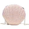 YGCHEN Conchiglia Borsa a Tracolla Donna Borsetta Cassetta Paillettes Borse a Mano Conchiglie Borsa da Sera Elegante Borsa a Spalla Rosa Borsetta Tracolla