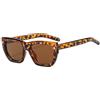 Long Keeper Occhiali Da Sole Da Donna Protezione Uv Vintage Occhi Di Gatto Occhiali Quadrati Occhio Piccoli Cateye (Marrone leopardo)