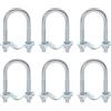 QUARKZMAN Rotondo Bullone a U Tubo Morsetto, 6pz Fit 1-1/4 (32mm) a 1-1/4 (32mm) Doppio Tubo Morsetto Tubo Fibbia per Serra Tendone Cornice Antenna Asta