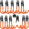 3-H Appendi Bici da Muro Garage 10 Pezzi, Supporto 3 Punti di Saldatura, Acciaio Inox Massiccio, Porta Bici Con Viti Ganci per Attrezzi, Scala
