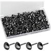 Yibaijia 320 chiodi per tappezzeria, puntine da disegno, per mobili, letto, decorazione - 11 x 17 mm (nero)