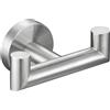 Angle Simple Doppio gancio per asciugamani in nichel spazzolato, in acciaio inox SUS304, porta asciugamani da bagno, porta asciugamani da parete per bagno
