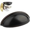 KOOFIZO Cassetto per cestino, manico in bronzo lucidato ad olio, 76 mm (10 pezzi) per cucina, armadio, camera da letto, armadio, bagno, porta