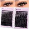 WENDY LASHES Ciglia Finte Ciuffetti,60D+80D Ciuffetti Ciglia Finte Russe Soffici D-Curl 10-18mm Look Naturale Lash Extensions DIY Fai Da Te per Principianti(60D+80D-0.07D1018)
