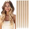 Rich Choices Extension a Clip Capelli Veri Umani 6pz 30cm 33g Extension Capelli Veri Clip Lisci Remy Naturali Human Hair Extensions #12/613 Biondo balayage