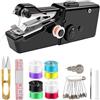 HhBdy Macchina da Cucire Portatile, Macchina Cucire Portatile Ricaricabile Sewing Machine Piccolo, Cucitrice Pratico, Cucito Accessori per Fai Da Te Abbigliamento Tessuto Tende