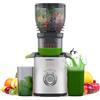 OMMO Estrattore Frutta e Verdura, 300W Centrifuga Frutta e Verdura con Apertura Extra-larga 148mm, Estrattore di Succo Professionale con 2 Tazze PC, Senza BPA, Argento