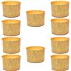FAH FAMILY AT HOME Stampo per Panettone Alto 750 gr, 10pz - Pirottini Panettone di Carta Naturale di Pura Cellulosa ad Alta Densità, Calandrata, Forme di Cottura per Panettoni, Resistente al Calore 200°C
