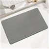 LIMNUO Tappetino da bagno in diatomite,antimuffa ad asciugatura rapida Tappetino da bagno,antiscivolo,facile da pulire,tappetino da doccia in terra di diatomee (Grigio, 40X60cm)