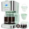 Taylor Swoden Macchina Caffè Americano con 12 Tazze con Filtro riutilizzabile, Timer 24 Ore, Funzione Spegnimento Schermo, Auto pulizia, Sistema Anti-Goccia, mantenimento Caldo, Senza BPA, 950W, Verde
