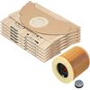 McFilter 10 sacchetti per aspirapolvere + 1 filtro per aspirapolvere Karcher A2003 A2004 A2014 CarVac A2024 PT A2054 ME A2064 PT A2704 PT Borsa per aspirapolvere multiuso