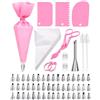 cyctravel Kit Pasticceria, Set di 80 Kit Pasticceria, Bocchette Sac a Poche per La Decorazione di Torte di Compleanno, per Matrimoni e Preparazione di Dessert, Adatto ai Principianti