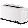 Braun Breakfast 1 HT1110WH, Tostapane con Apertura Extra Lunga con 8 Livelli di Tostatura, Funzioni per Riscaldare e Scongelare, Vassoio per Briciole, Fessura di 25 Cm, 1030W, Bianco