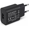 YIMINGOUFEI Caricatore USB da Parete 5W, Alimentatore USB-A 5V 1A con Spina Europea, Caricabatterie Compatto Nero con Connettori Rivestiti in Nichel