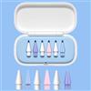 Wilbeva 6 Pezzi Punte di Ricambio per Apple Pencil 2/1 Generazione/USB C/Pro, Punta di Ricambio con Scatola Portaoggetti e Penna di Controllo Preciso Accessori per iPad (E-6 Pezzi con Scatola Blu)